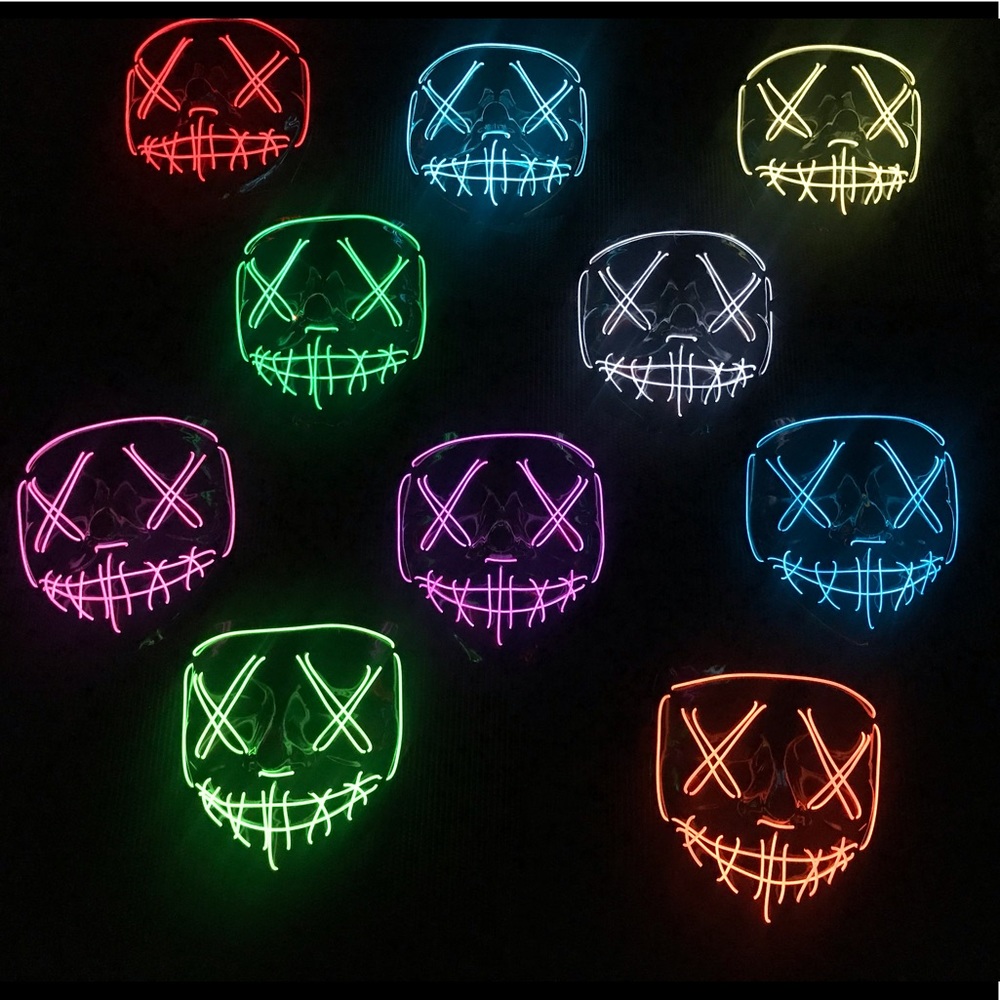 The purge LED light Halloween mask